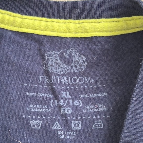 Fruit of the Loom navy blue sleeveless muscle t-shirt - Picture 5 of 5